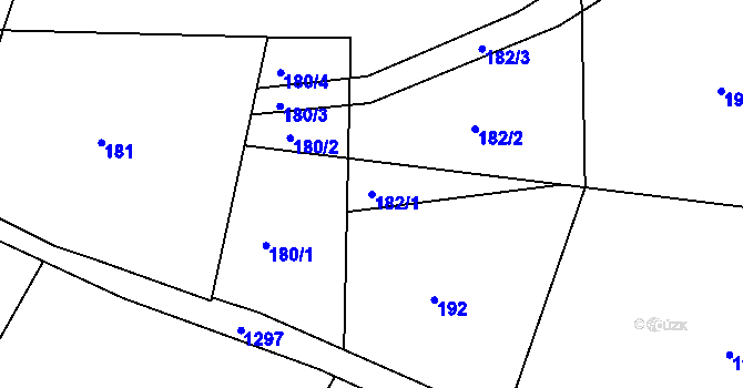 Parcela st. 182/1 v KÚ Dražejov u Strakonic, Katastrální mapa
