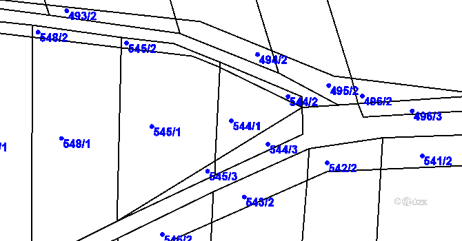 Parcela st. 544/1 v KÚ Dražejov u Strakonic, Katastrální mapa