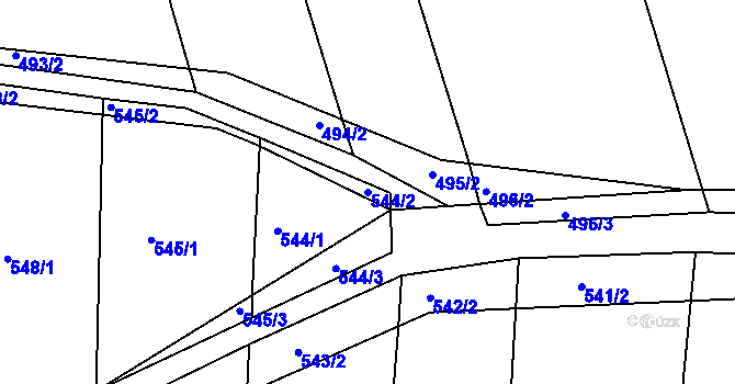 Parcela st. 544/2 v KÚ Dražejov u Strakonic, Katastrální mapa