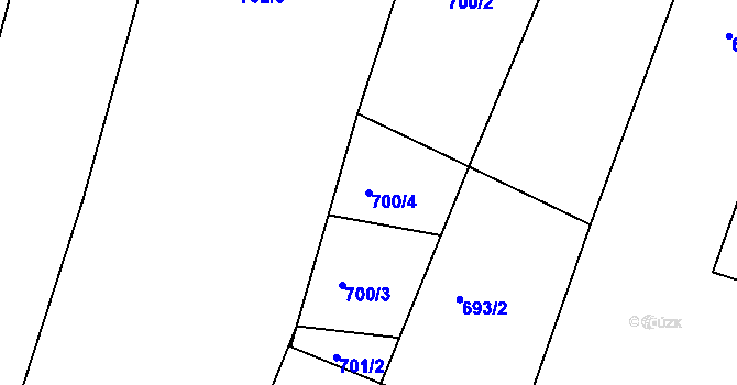 Parcela st. 700/4 v KÚ Dražejov u Strakonic, Katastrální mapa