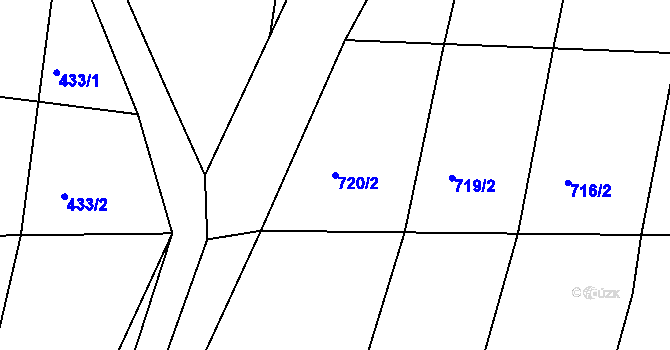 Parcela st. 720/2 v KÚ Dražejov u Strakonic, Katastrální mapa