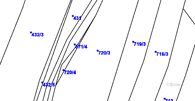 Parcela st. 720/3 v KÚ Dražejov u Strakonic, Katastrální mapa