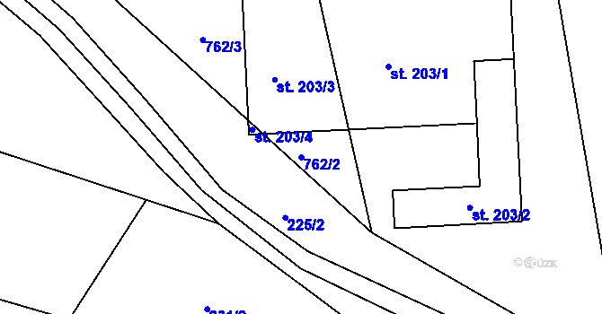Parcela st. 762/2 v KÚ Dražejov u Strakonic, Katastrální mapa