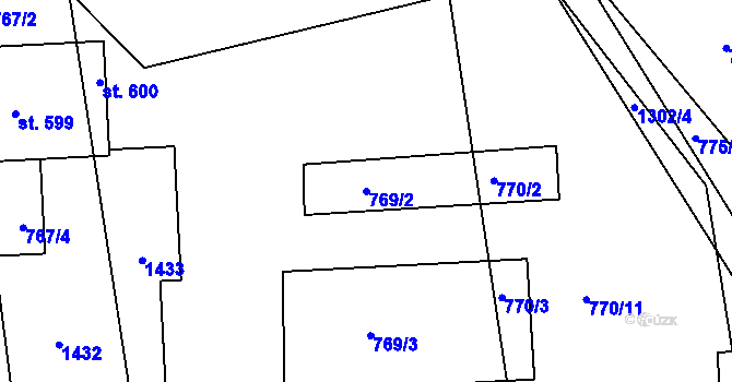 Parcela st. 769/2 v KÚ Dražejov u Strakonic, Katastrální mapa
