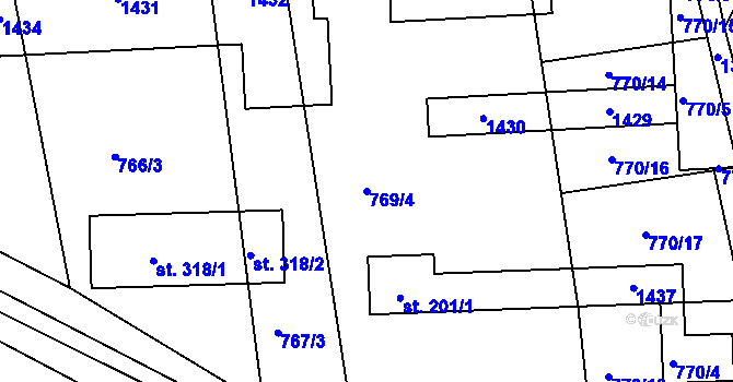 Parcela st. 769/4 v KÚ Dražejov u Strakonic, Katastrální mapa