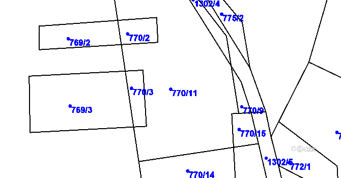Parcela st. 770/11 v KÚ Dražejov u Strakonic, Katastrální mapa