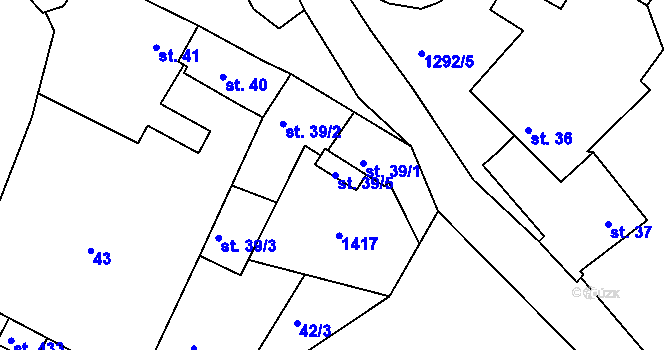 Parcela st. 39/5 v KÚ Dražejov u Strakonic, Katastrální mapa
