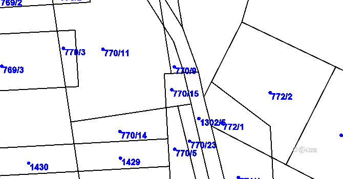 Parcela st. 770/15 v KÚ Dražejov u Strakonic, Katastrální mapa