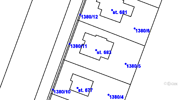 Parcela st. 683 v KÚ Dražejov u Strakonic, Katastrální mapa