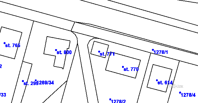 Parcela st. 771 v KÚ Dražejov u Strakonic, Katastrální mapa