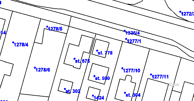 Parcela st. 778 v KÚ Dražejov u Strakonic, Katastrální mapa