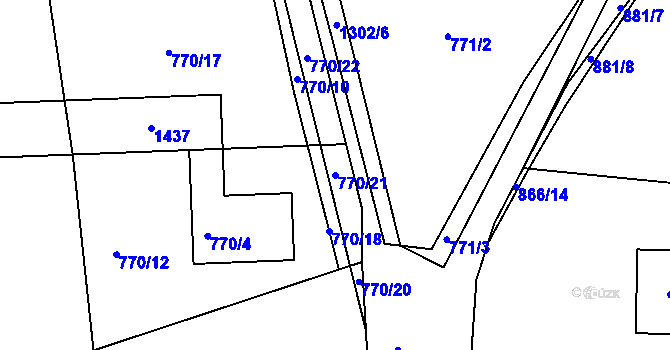 Parcela st. 770/21 v KÚ Dražejov u Strakonic, Katastrální mapa