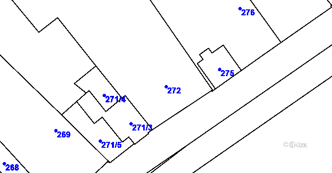 Parcela st. 272 v KÚ Straky, Katastrální mapa