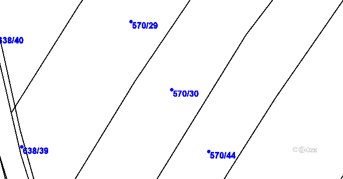 Parcela st. 570/30 v KÚ Straky, Katastrální mapa