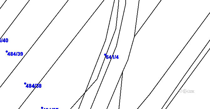 Parcela st. 641/4 v KÚ Straky, Katastrální mapa