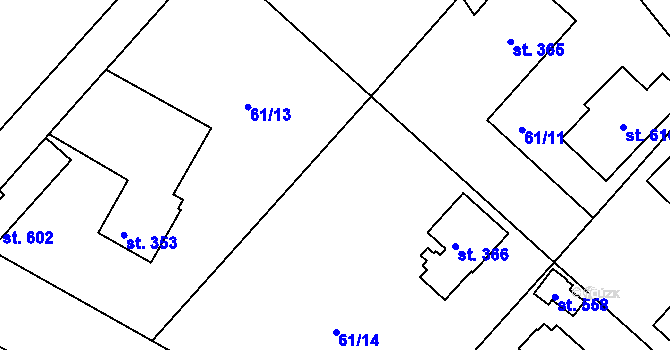 Parcela st. 383 v KÚ Strančice, Katastrální mapa