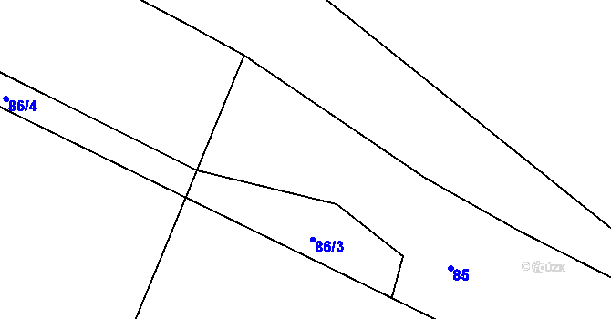 Parcela st. 85 v KÚ Frankův Zhořec, Katastrální mapa