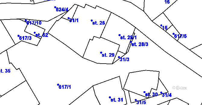 Parcela st. 29 v KÚ Kochánov u Stránecké Zhoře, Katastrální mapa