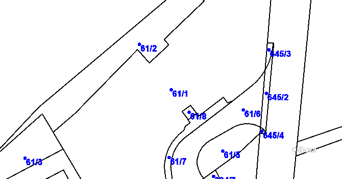 Parcela st. 61/1 v KÚ Kochánov u Stránecké Zhoře, Katastrální mapa