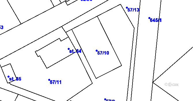 Parcela st. 57/10 v KÚ Kochánov u Stránecké Zhoře, Katastrální mapa