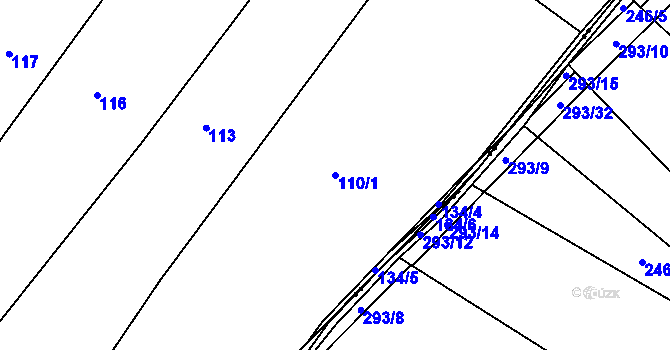 Parcela st. 110/1 v KÚ Nová Zhoř, Katastrální mapa