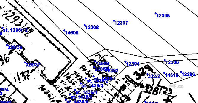 Parcela st. 329/19 v KÚ Strání, Katastrální mapa