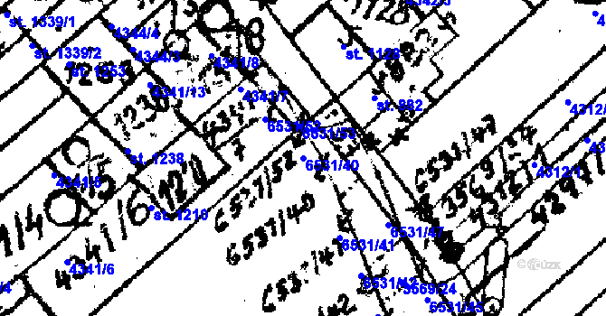 Parcela st. 6531/40 v KÚ Strání, Katastrální mapa