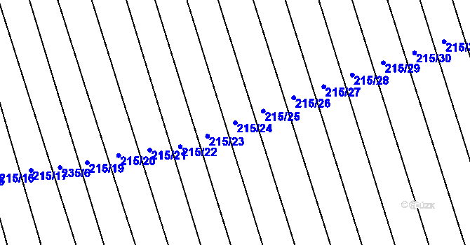 Parcela st. 215/24 v KÚ Straník, Katastrální mapa