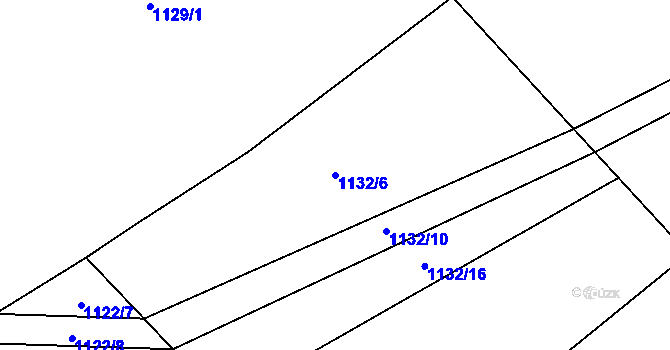 Parcela st. 1132/6 v KÚ Straník, Katastrální mapa
