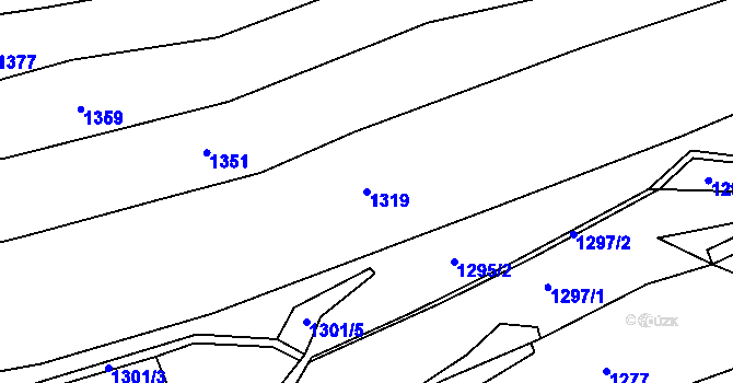 Parcela st. 1319 v KÚ Straník, Katastrální mapa