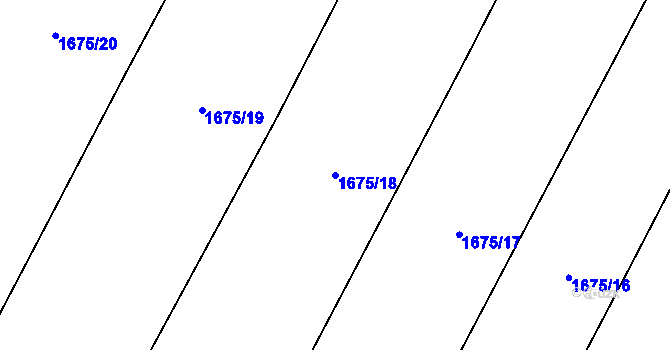 Parcela st. 1675/18 v KÚ Stranná u Žirovnice, Katastrální mapa