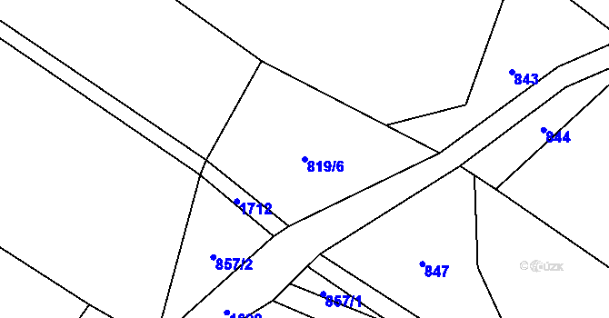 Parcela st. 819/6 v KÚ Stranná u Žirovnice, Katastrální mapa