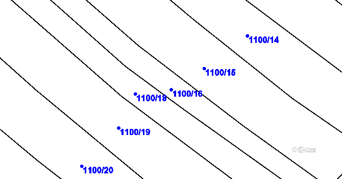 Parcela st. 1100/16 v KÚ Stranná u Žirovnice, Katastrální mapa