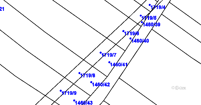 Parcela st. 1719/7 v KÚ Stranná u Žirovnice, Katastrální mapa