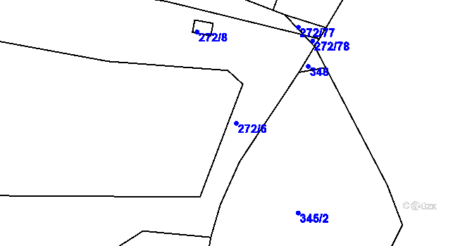 Parcela st. 272/6 v KÚ Stranný, Katastrální mapa