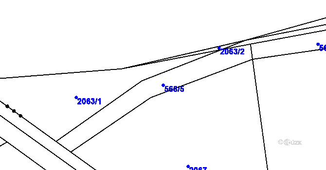 Parcela st. 568/5 v KÚ Strašice, Katastrální mapa