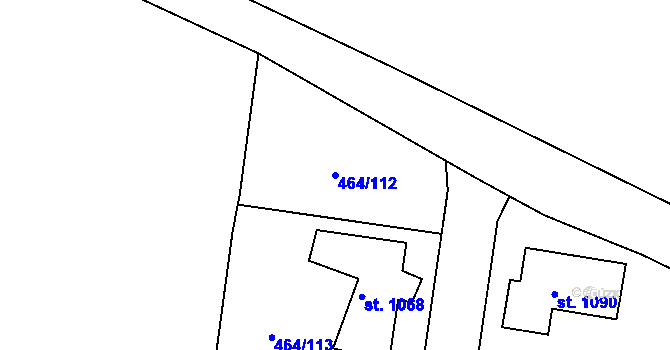 Parcela st. 464/112 v KÚ Strašín u Říčan, Katastrální mapa