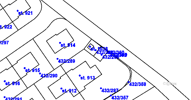 Parcela st. 432/328 v KÚ Strašín u Říčan, Katastrální mapa