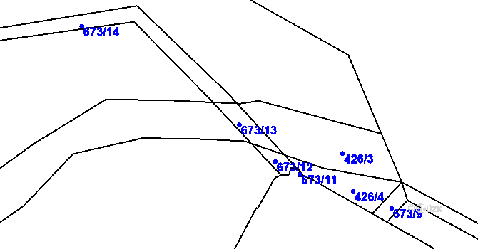 Parcela st. 673/13 v KÚ Strašín u Říčan, Katastrální mapa