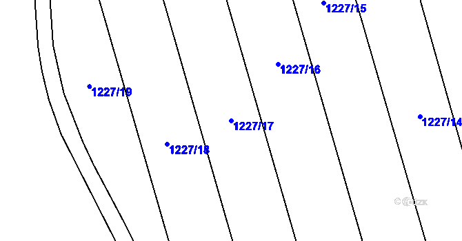 Parcela st. 1227/17 v KÚ Strašín u Sušice, Katastrální mapa