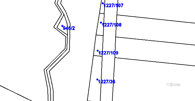 Parcela st. 1227/109 v KÚ Strašín u Sušice, Katastrální mapa