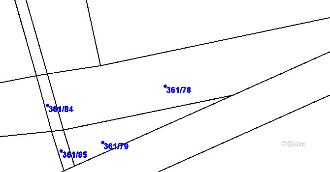 Parcela st. 361/78 v KÚ Straškov, Katastrální mapa
