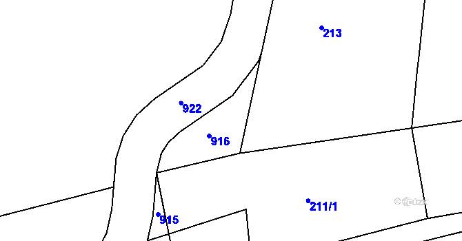 Parcela st. 370/2 v KÚ Stratov, Katastrální mapa