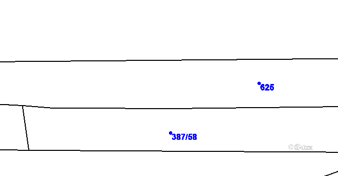 Parcela st. 387/34 v KÚ Stratov, Katastrální mapa