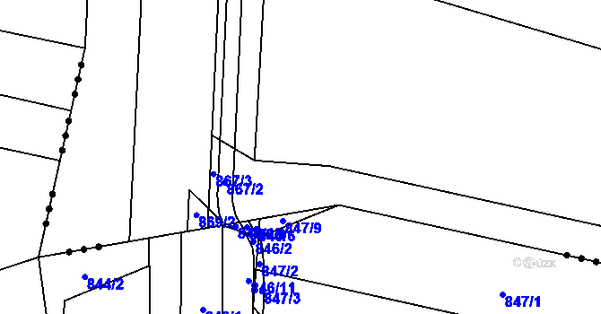 Parcela st. 406/22 v KÚ Stratov, Katastrální mapa