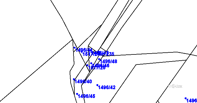 Parcela st. 235 v KÚ Pelechy, Katastrální mapa