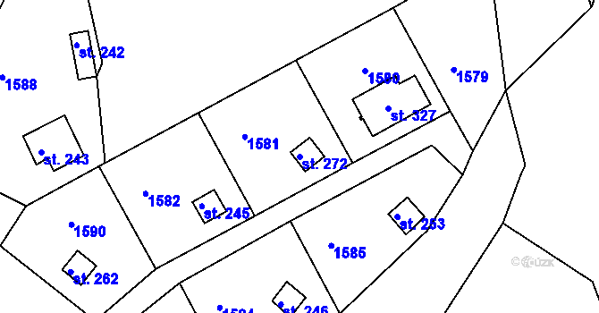 Parcela st. 272 v KÚ Pelechy, Katastrální mapa