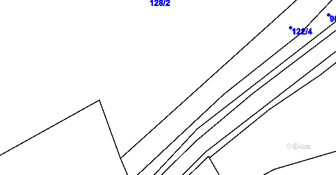 Parcela st. 122/2 v KÚ Stráž u Domažlic, Katastrální mapa