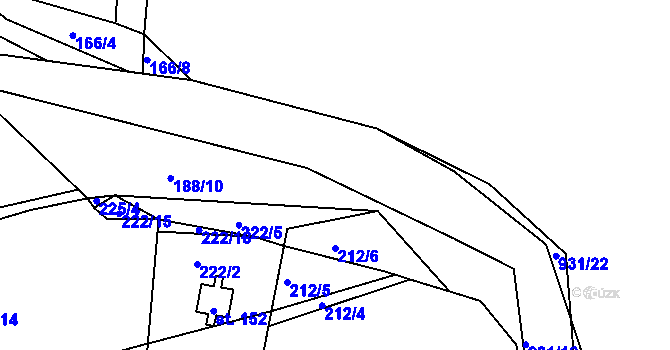Parcela st. 931/19 v KÚ Stráž u Domažlic, Katastrální mapa