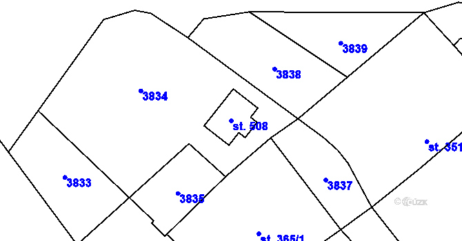 Parcela st. 508 v KÚ Stráž u Tachova, Katastrální mapa
